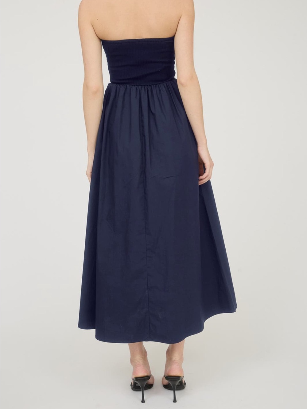 Strapless Navy Midi Dress - Picture 2 of 2
